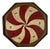 Marvelous Vintage American Folk Art Penny Pitch Wood Game Board With Swirl Design For Sale