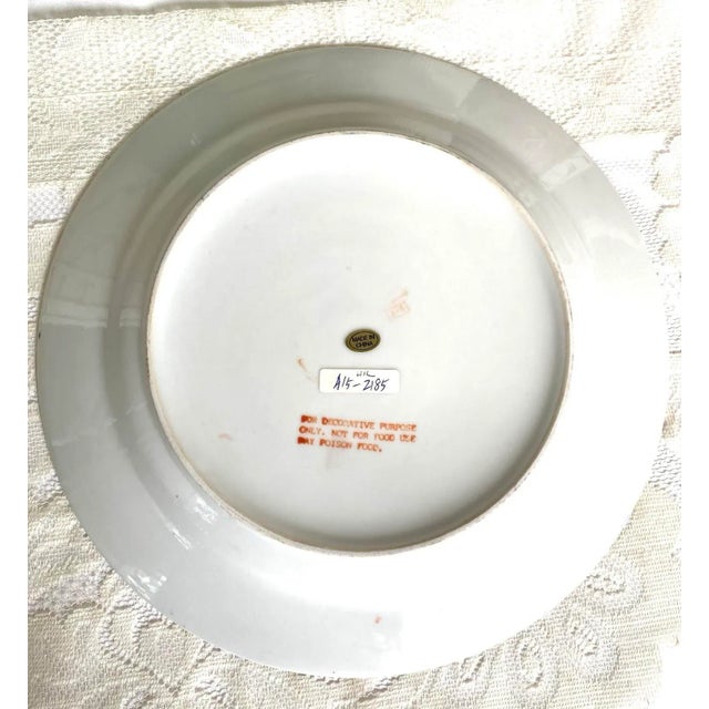 Vintage Decorative Plate Prince Jerome Bonaparte by Royale, Made in China - Aux Paon Et, Aux Papillons For Sale - Image 12 of 13