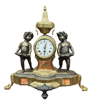 Vintage Brass & Bronze Clock