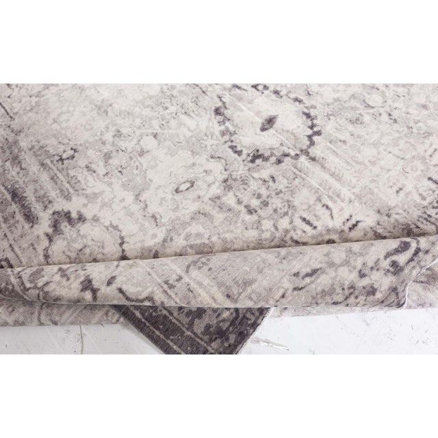 Gray Contemporary Eggplant Beige Handmade Wool Rug by Doris Leslie Blau For Sale - Image 8 of 9