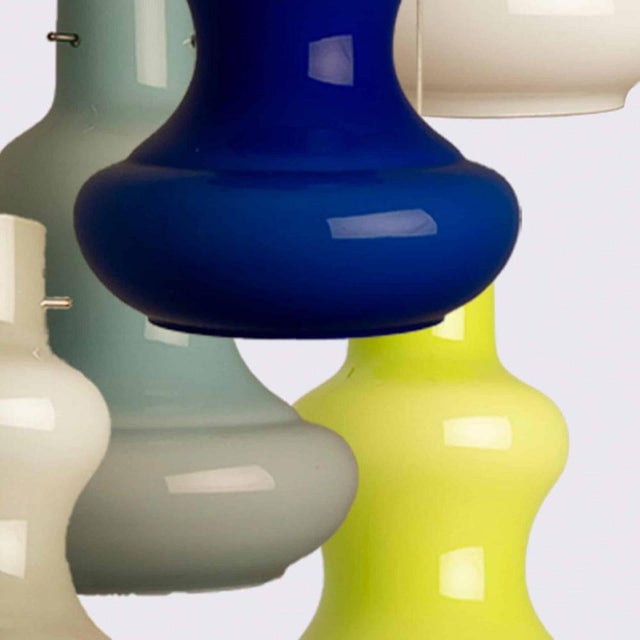 White Vintage Murano Glass Pendant Light by Massimo Vignelli for Venini, 1960 For Sale - Image 8 of 18