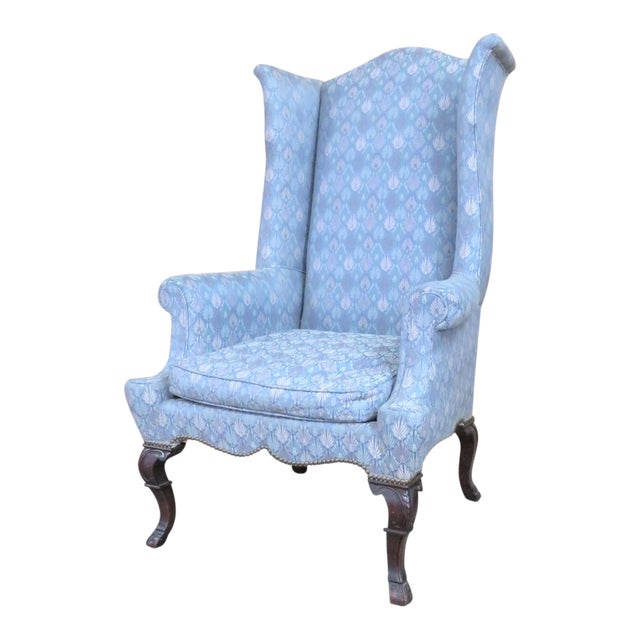 Chippendale Highback Wing Chair Chairish