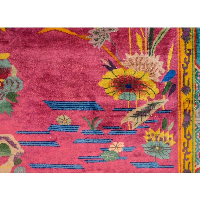 1920s Vintage Chinese Art Deco Rug For Sale - Image 5 of 12