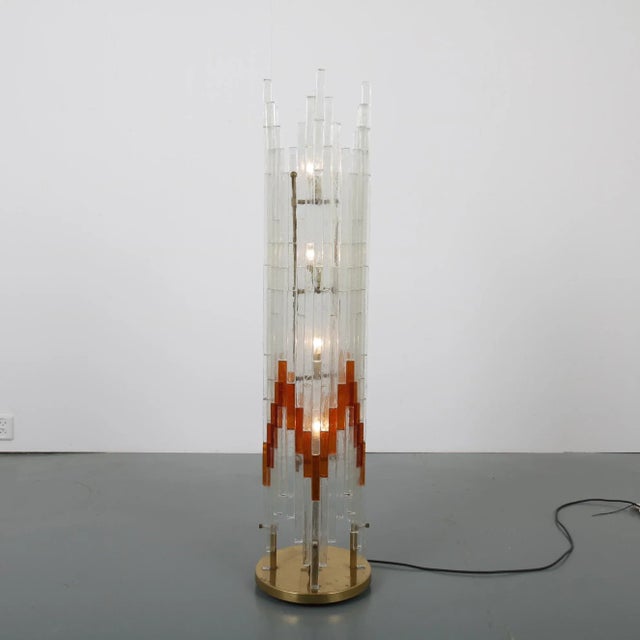 Italian Glass Floor Lamp from Poliarte, 1960s For Sale - Image 16 of 17
