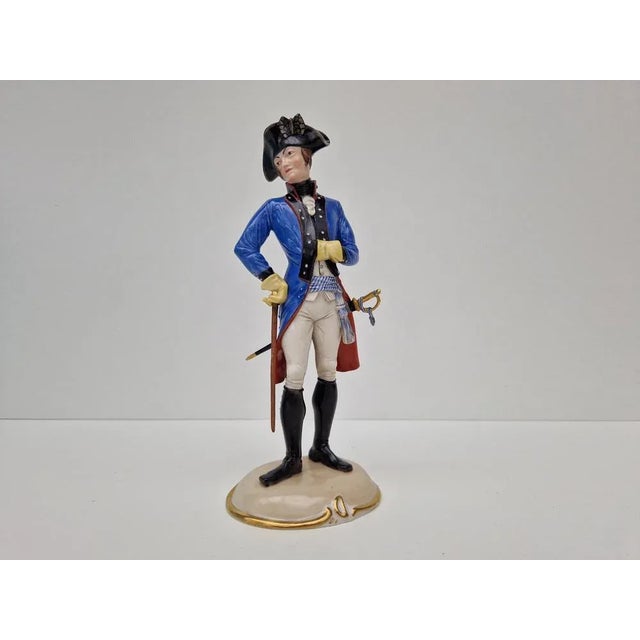 Bavarian Officer Figurine by Hanns Goebl for Nymphenburg, 1937 For Sale - Image 9 of 9