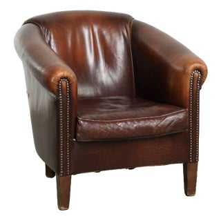 English Sheepskin Club Armchair For Sale
