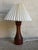 1960s Teak Beige Table Lamp With Pleated Shade Accent Lighting Danish Mid-Century Modern For Sale - Image 10 of 10