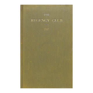 The Regency Club 1937 For Sale