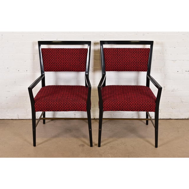 An exceptional pair of Mid-Century Modern armchairs or dining captain chairs By Paul McCobb for Directional, "Connoisseur...