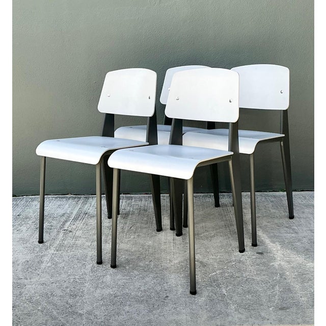 Wood Jean Prouve for Vitra Standard Chairs - Set of 4 For Sale - Image 7 of 18