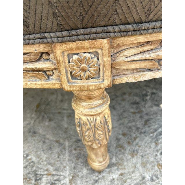 Elegant French Country Style Upholstered Club Chairs/Pair For Sale - Image 11 of 12