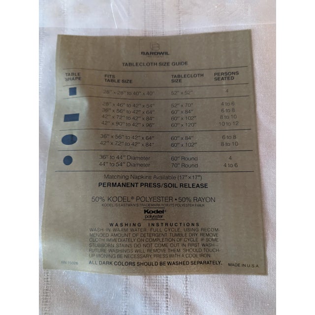 Modern Vintage Chalet Tablecloth With 8 Matching Napkins in Taupe For Sale - Image 3 of 9