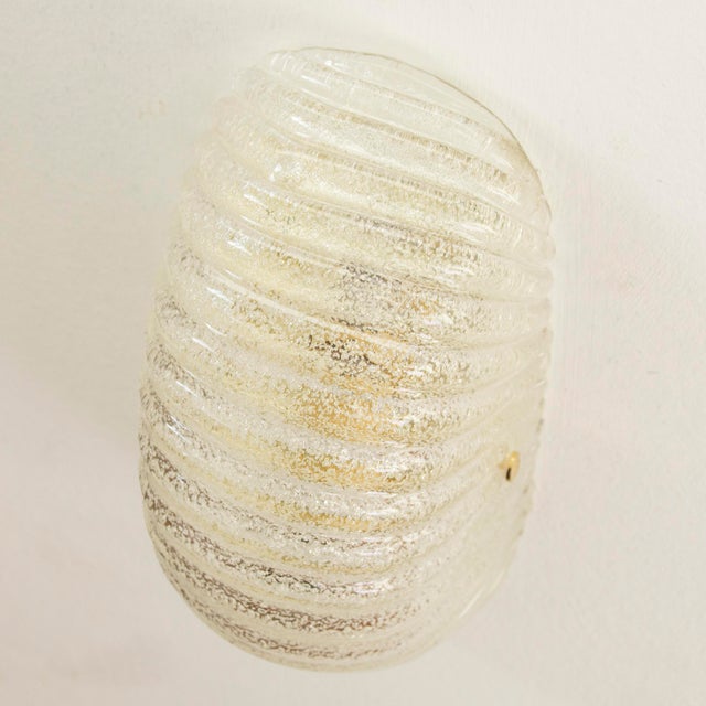 1990s Italian Murano Glass and Brass Wall Lights, 1990s, Set of 2 For Sale - Image 5 of 12