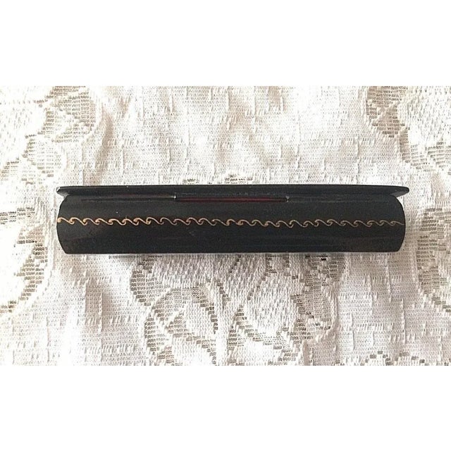 1920s 1920s Antique Hand Painted Signed Christmas Sleigh Lacquerware Box For Sale - Image 5 of 12