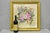 Vintage French Victorian Style Hand Painted Porcelain Plaque Pink Rose Flower Painting, Signed "Mary Wilson" in Gold Gilt...