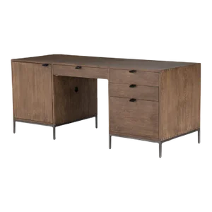 Four Hands Trey Executive Desk, Auburn Poplar