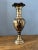 Black Large Vintage Etched Brass Vase For Sale - Image 8 of 8