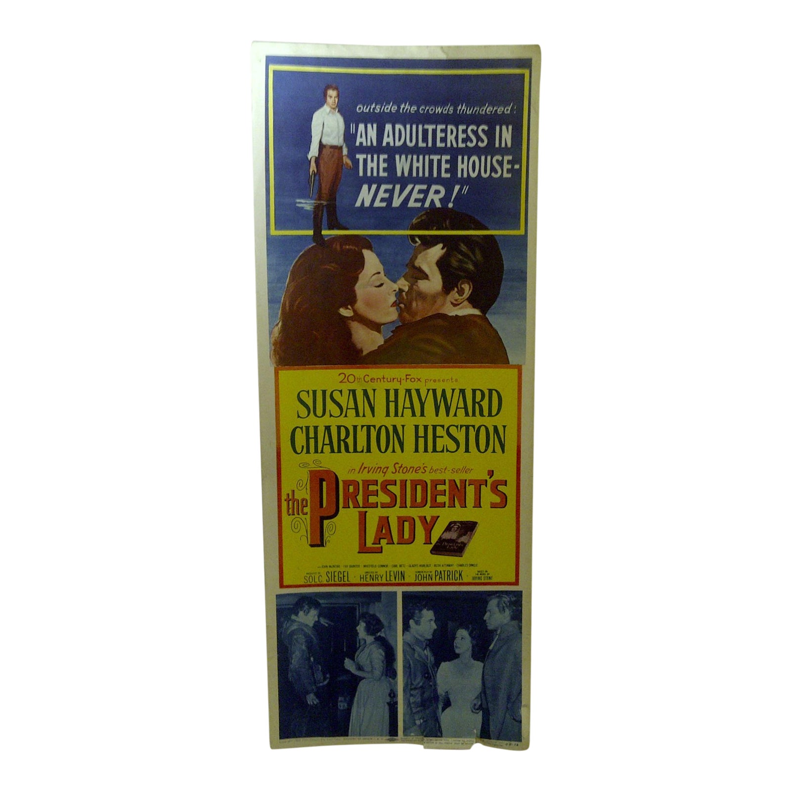 Vintage Movie Poster The Presidents Lady Charlton Heston 1953