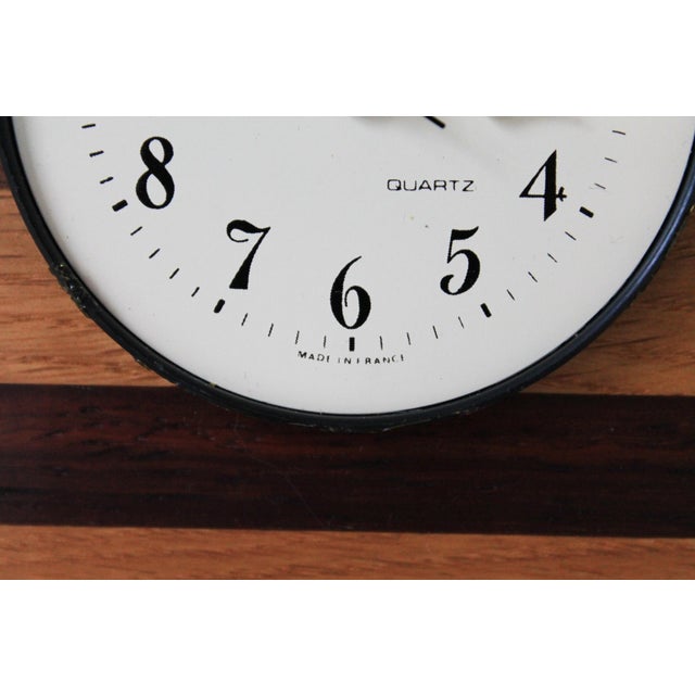 Wood Mid-Century Modern Multi Wood Clock For Sale - Image 7 of 10