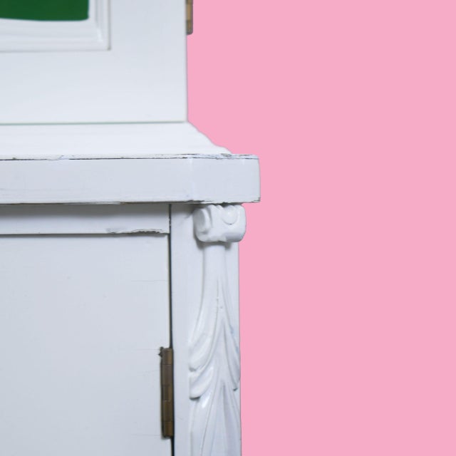 Mid-Century Modern MCM Ornamental White Cabinet For Sale - Image 3 of 6