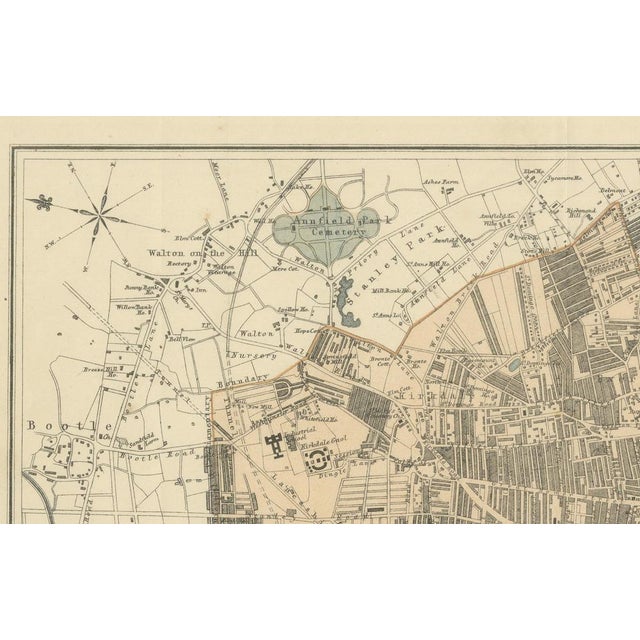 Map of Liverpool and Birkenhead by Bartholomew, 1880 For Sale - Image 4 of 11