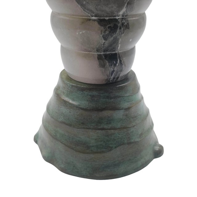 Gray Italian Alabaster Vase by Annibale Oste, 2000s For Sale - Image 8 of 10