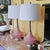 Pair of Vintage Pink Ceramic Table Lamps in Mid-Century Modern Atomic Style -After Gordon Martz For Sale - Image 12 of 18
