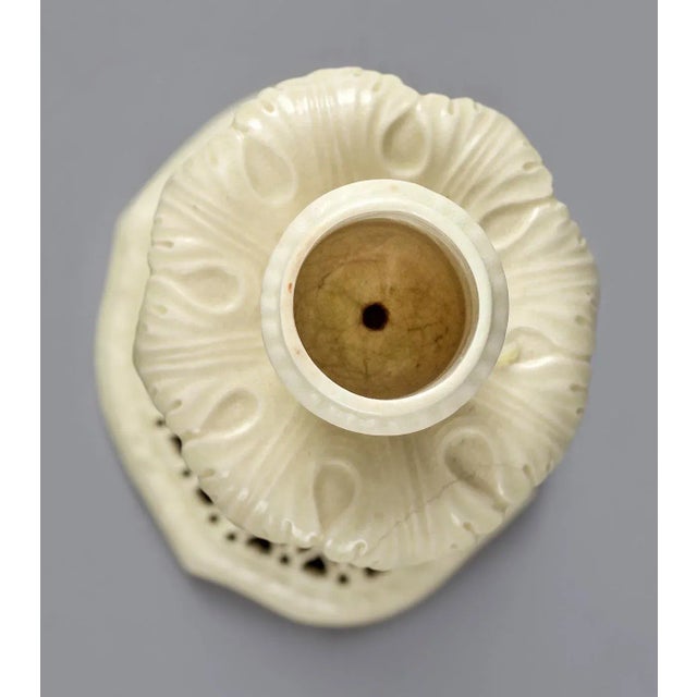 Ceramic 18th Century Creamware Candlestick with Twisted Handles For Sale - Image 7 of 9