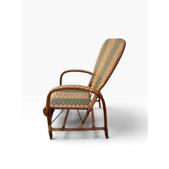 Wood Rattan Armchairs in the style of Audoux Minet, France, 1950s, Set of 2 For Sale - Image 7 of 18