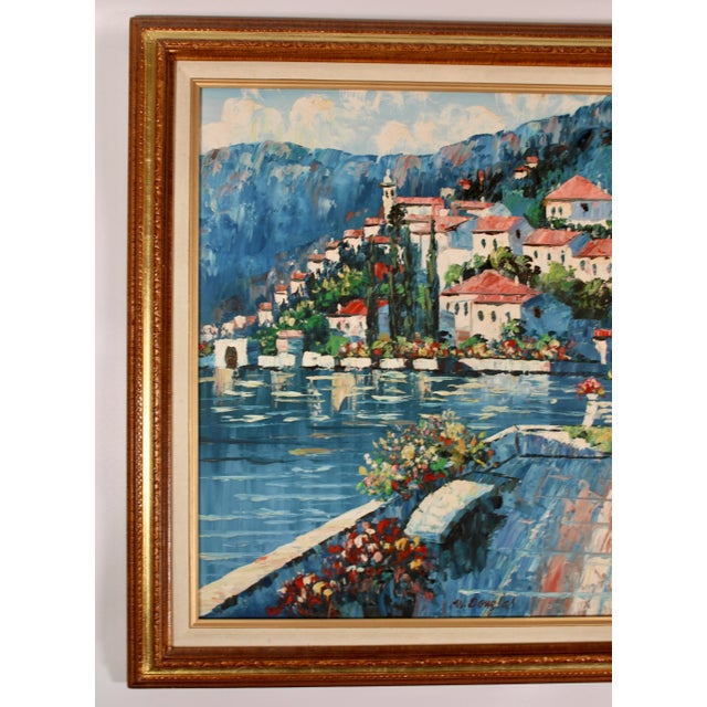 Mid 20th Century Mid Century Mediterranean Seascape Original Oil Painting For Sale - Image 5 of 13