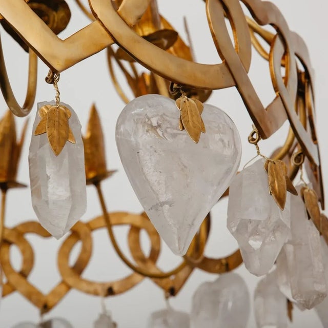Heart Motif Chandelier In the Manner of Robert Goossens For Sale - Image 10 of 12