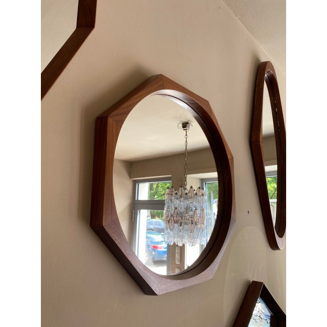 Vintage Wall Mirrors by Franco Campo & Carlo Graffi for Home Turin, 1960, Set of 6 For Sale - Image 6 of 9
