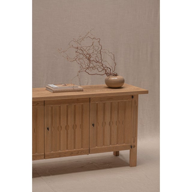 1970s Brutalist Architectural Oak Sideboard, 1970 For Sale - Image 5 of 18