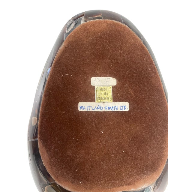 Brass Maitland Smith Mosaic Brass Abalone Duck Figurine Sculpture For Sale - Image 8 of 8