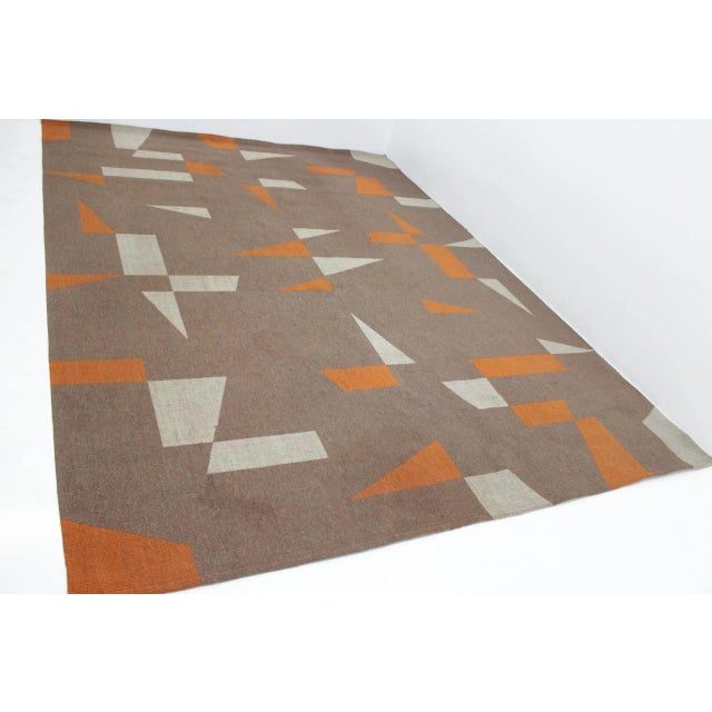 Mid-Century Modern Mid-Century Geometric Carpet For Sale - Image 3 of 7
