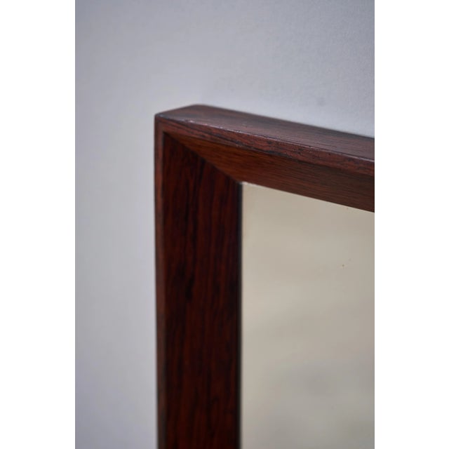 Mid-Century Danish Rosewood Frame Mirror, 1960s For Sale - Image 4 of 6