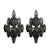 Pair of Modernist Smoked Gray Murano Glass Diamond-Form Polyhedral Wall Sconces For Sale - Image 11 of 18