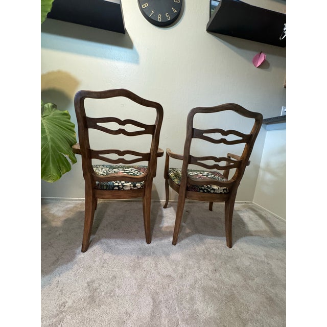Drexel Vintage Drexel French Provincial Armchairs - A Pair For Sale - Image 4 of 7