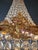 Antique Oval Crystal Chandelier Louis XVI Revival Empire Style Brass 12 Lights For Sale - Image 10 of 13