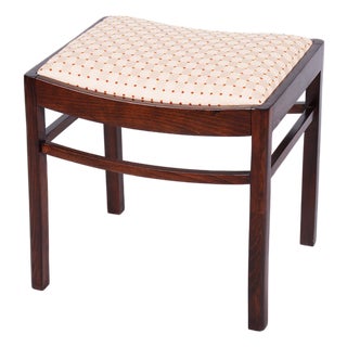 Art Deco Stool in Beech, Czech, 1920s For Sale