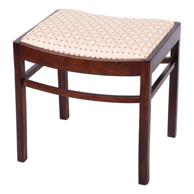 Art Deco Stool in Beech, Czech, 1920s For Sale
