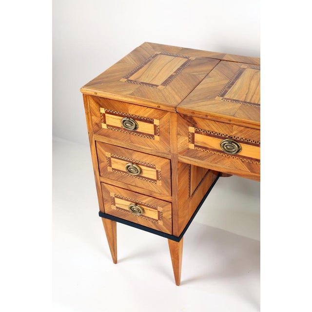 Tan Louis XVI Ladies Writing Desk with Walnut, 1800 For Sale - Image 8 of 18