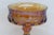 Traditional Kings Crown Thumbprint Indiana Carnival Glass Amber Compote Candy Dish For Sale - Image 3 of 11