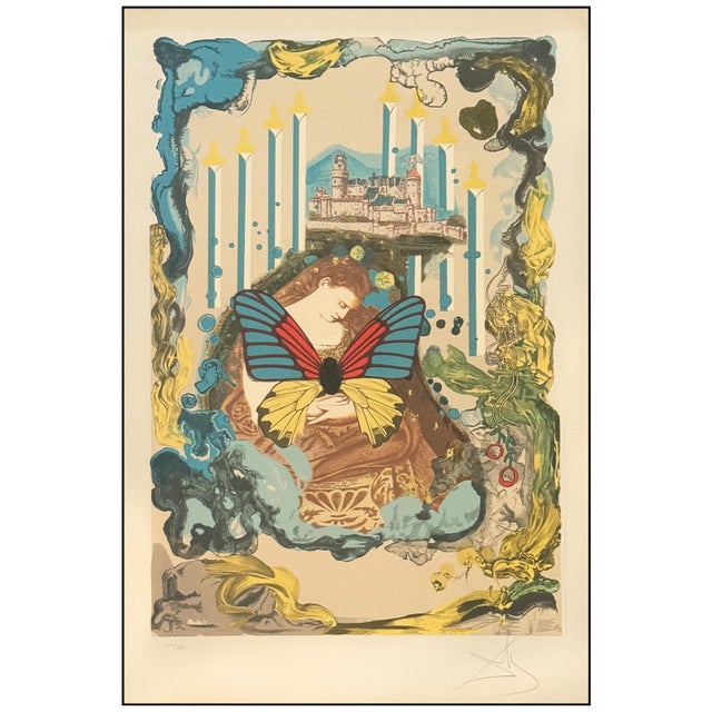 The artwork here, "Courtesan" is a wonderful depiction of a female figure holding a butterfly, created with meticulous...