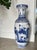 Vintage Hand-Painted Chinoiserie Floor Vase With Blue & White Floral and Avian Motif For Sale In Houston - Image 6 of 12