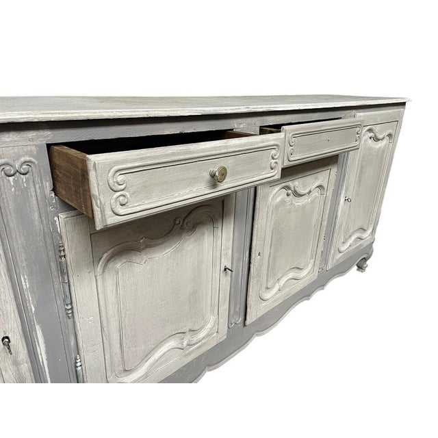 French Painted Dresser in Oak, 1850 For Sale - Image 3 of 8