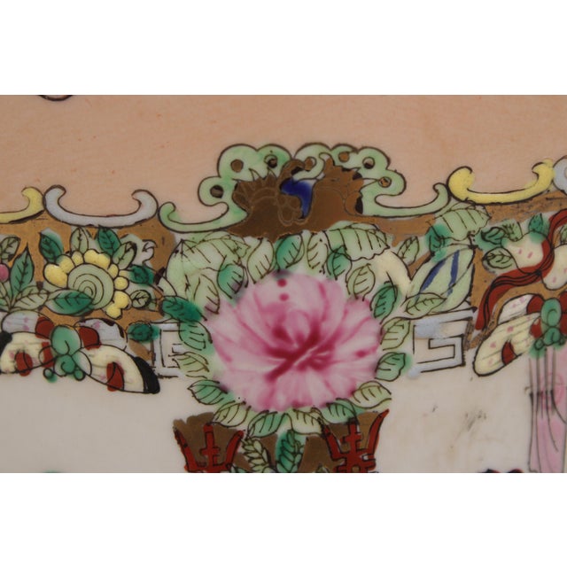 Ceramic Antique Chinese Familia Rose Umbrella Stand For Sale - Image 7 of 16