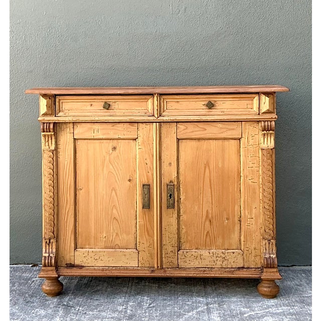 Vintage Carved Pine Cabinet For Sale - Image 11 of 12