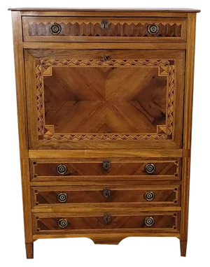 Louis Xvi Period Secretary in Marquetry