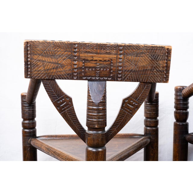 Brown Pair of Late 19th Century Turner's Chairs For Sale - Image 8 of 14